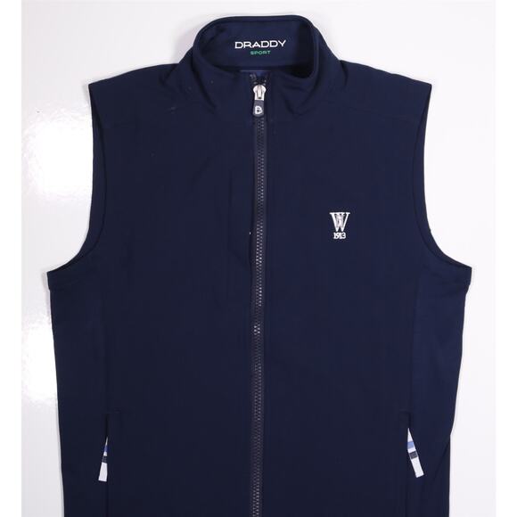 B Draddy Westchester Hills Men's Navy Blue Full Zip Front Jacket Vest Small - Picture 2 of 7